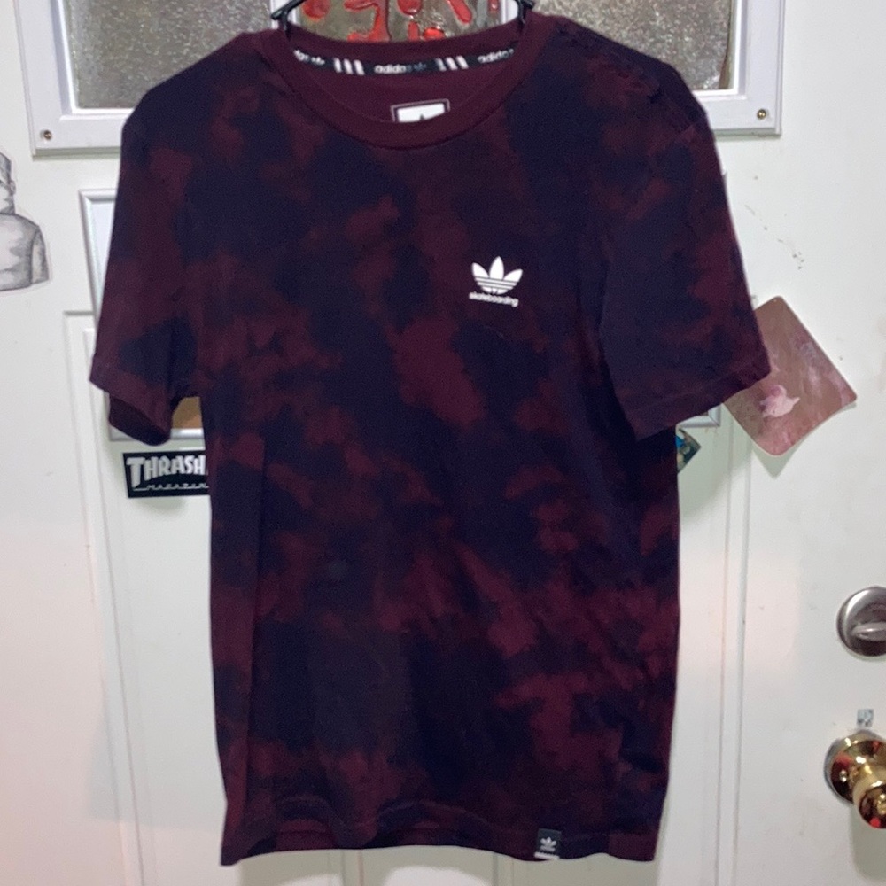 Adidas skateboarding Maroon dye T-Shirt